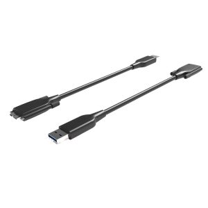 HIKROBOT Data Cable, USB3.0 AOC Optical Fiber, USB3.0 to Micro BM, 7m, Super Flexible, Black, static/moveable/mechanical arm